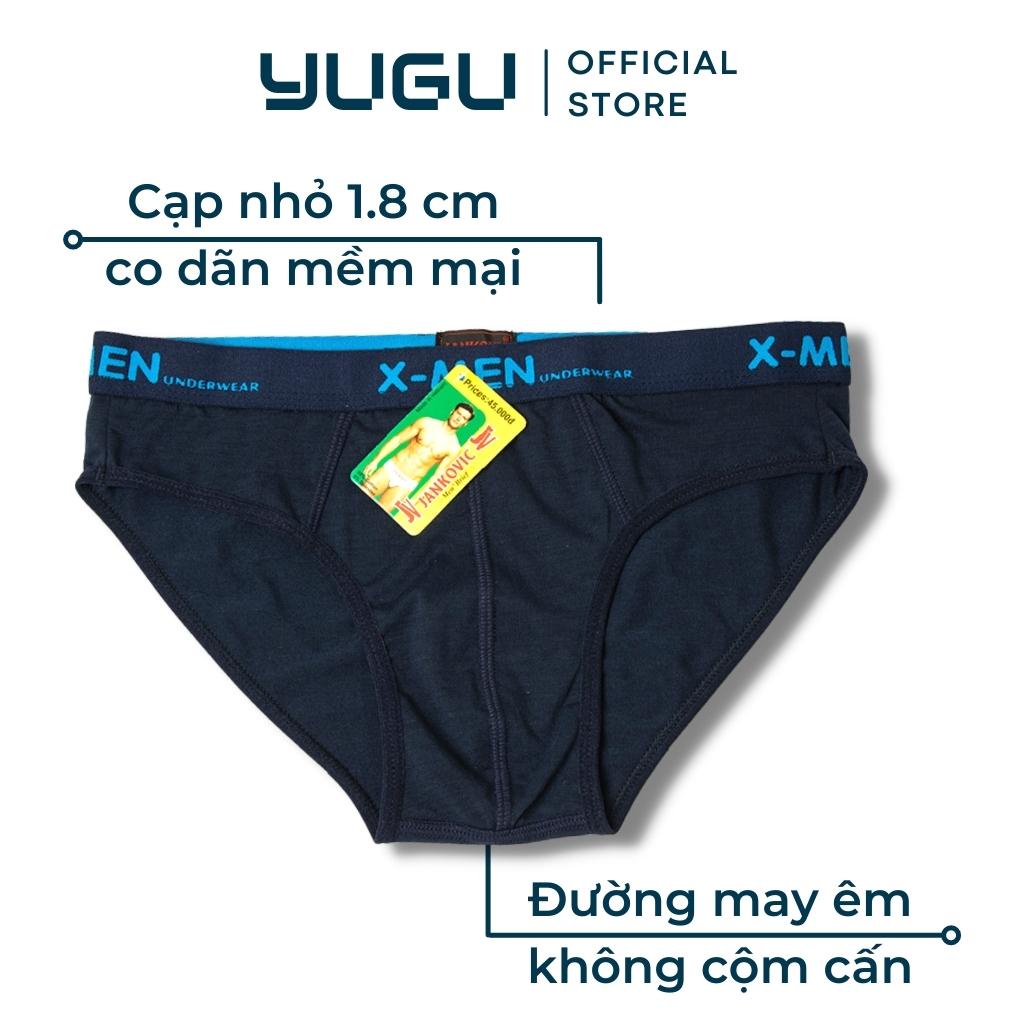 Quần sịp nam cotton 4 chiều JKV4509 - YUGU - Đồ lót nam thông thoáng 40kg-70kg hàng công ty Việt nam, 1 chiếc, che tên
