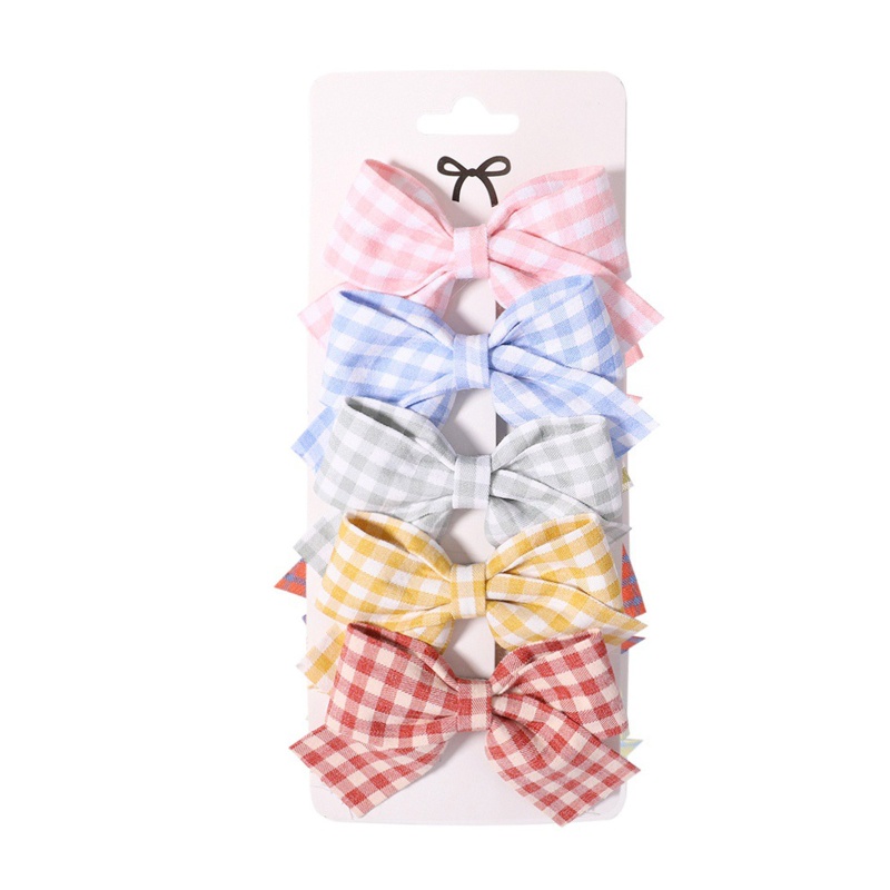Set 5 Kẹp Tóc Hình Nơ Thời Trang Cho Bé Gái