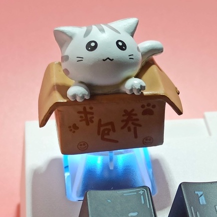 Nút Bàn Phím Cơ Bằng ABS In Hình Mèo Dễ Thương Có Đèn Nền Cho ESC kaih cherry MX