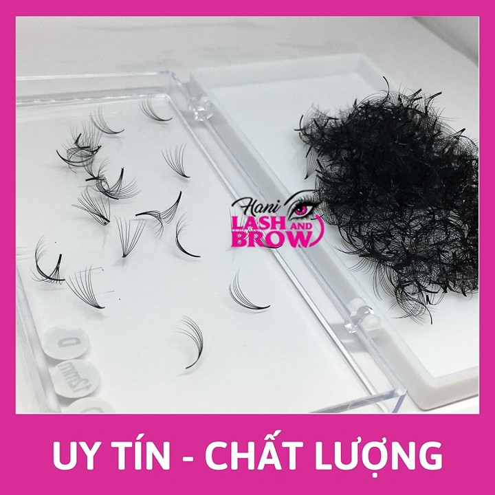 Mi Fan 4D LMFT Hani chân keo nhỏ - Lông Mi Lành Tính ,Dễ Bắt Keo _Lông Mi Fan Tay Sẵn Hani Lash HỘP 500 FAN