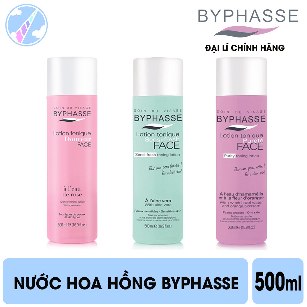 SALE- Nước Hoa Hồng Byphasse - 500ml - 3 Màu