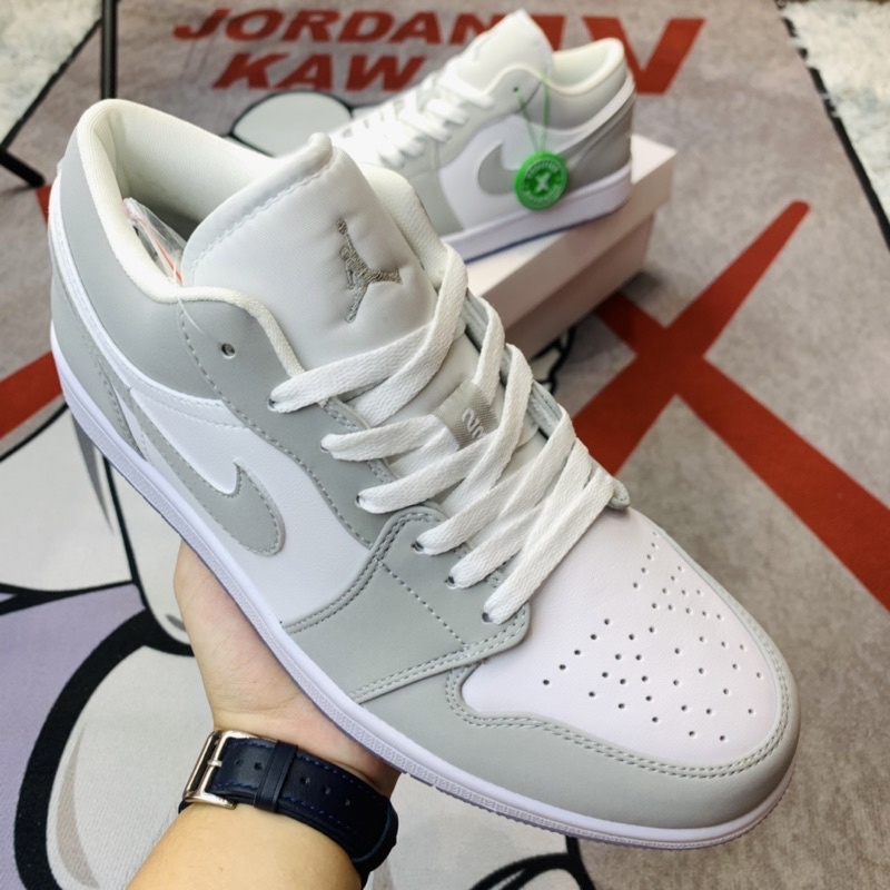 Giày thể thao sneaker cổ thấp Air Jordan 1 Low Wolf Grey Hàng SC
