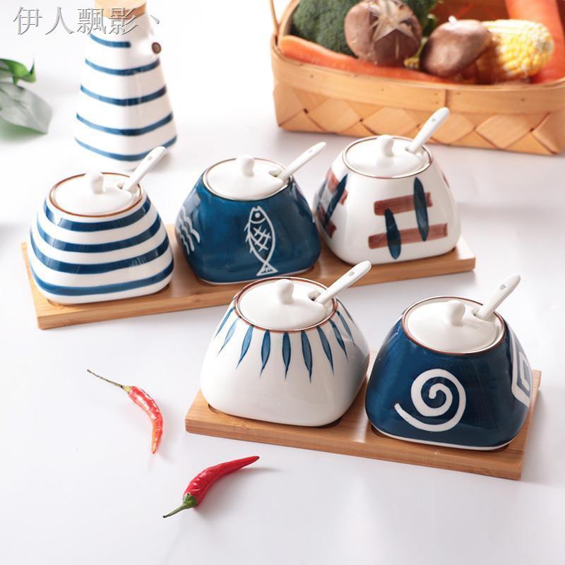Hũ Sứ Đựng gia Vị Cao Cấp Decor Nhà Bếp Sang Trọng Theo Phong Cách Nhật Bản