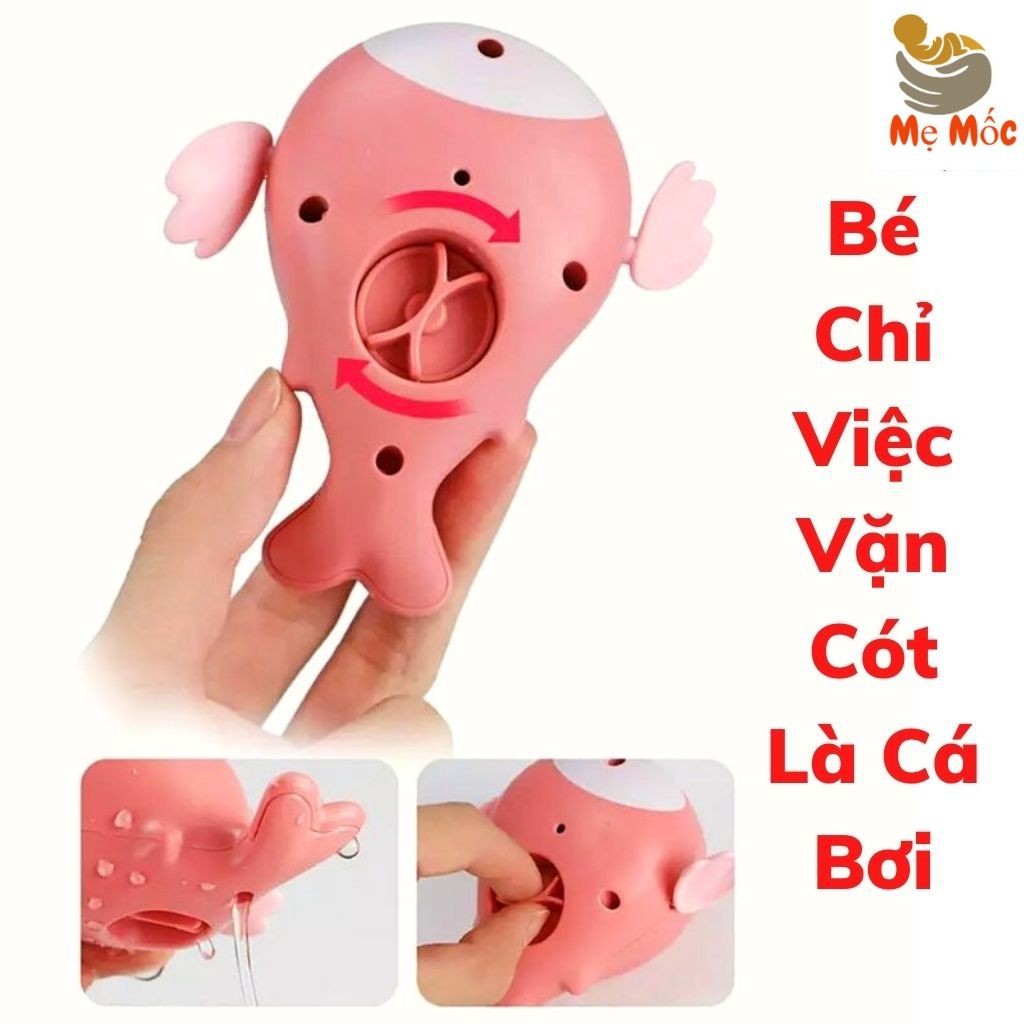 Đồ Chơi Nhà Tắm Cá Voi Và Heo Chèo Thuyền Phun Nước Chạy Bằng Vặn Cót Cho Bé Vui Chơi Thỏa Sức Sáng Tạo - Shop Mẹ Mốc