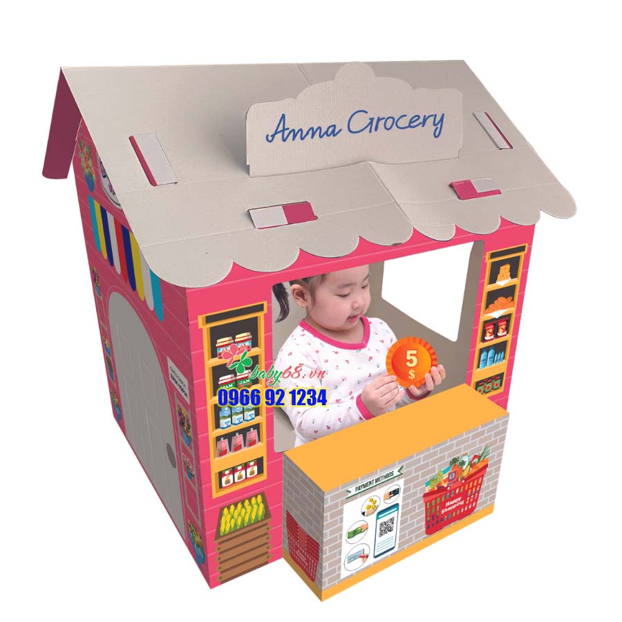 Nhà bìa, Nhà giấy cho bé - Bộ đồ chơi tiệm tạp hóa – Fancy Grocery