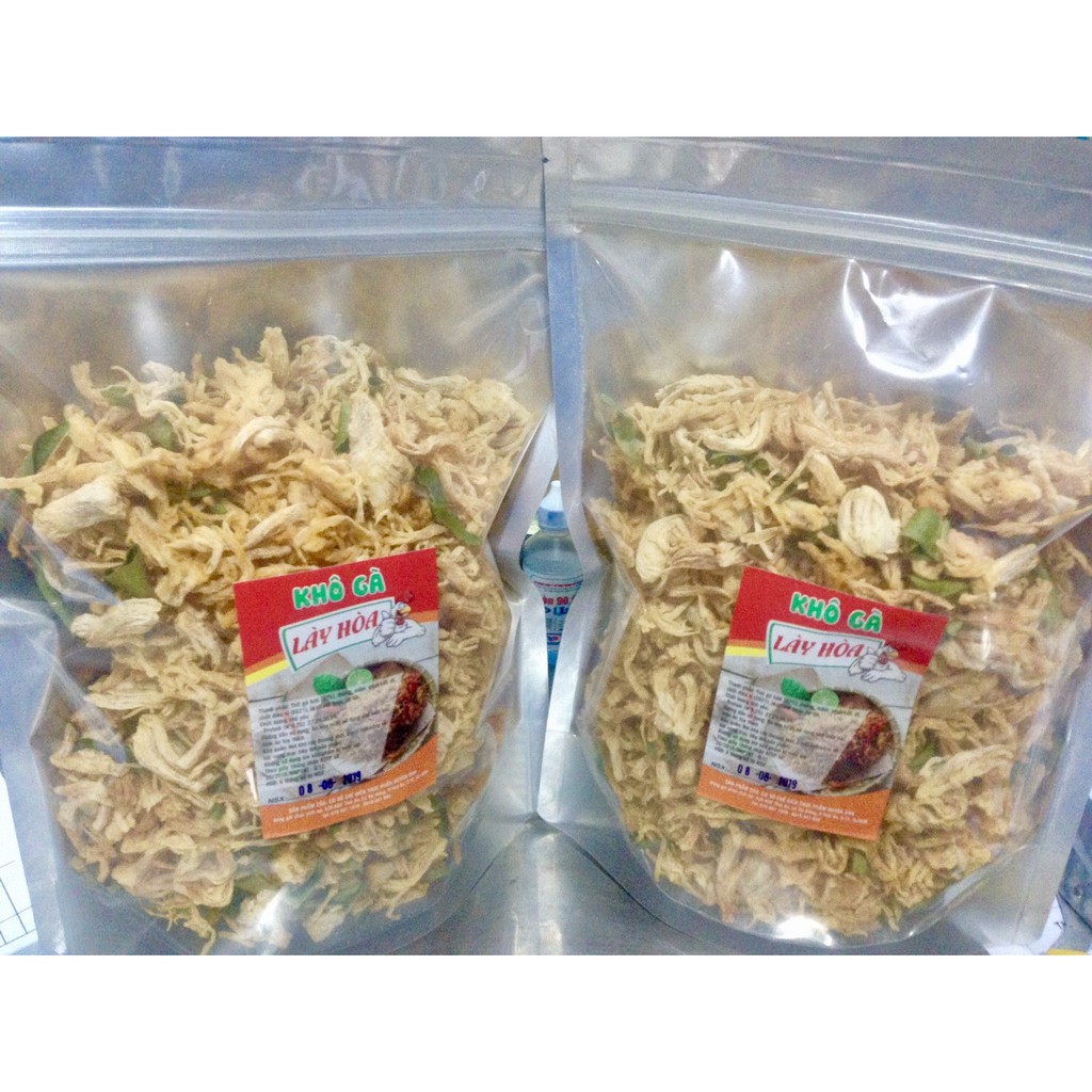 500g Khô gà lá chanh KHÔNG CAY Lày Hoà