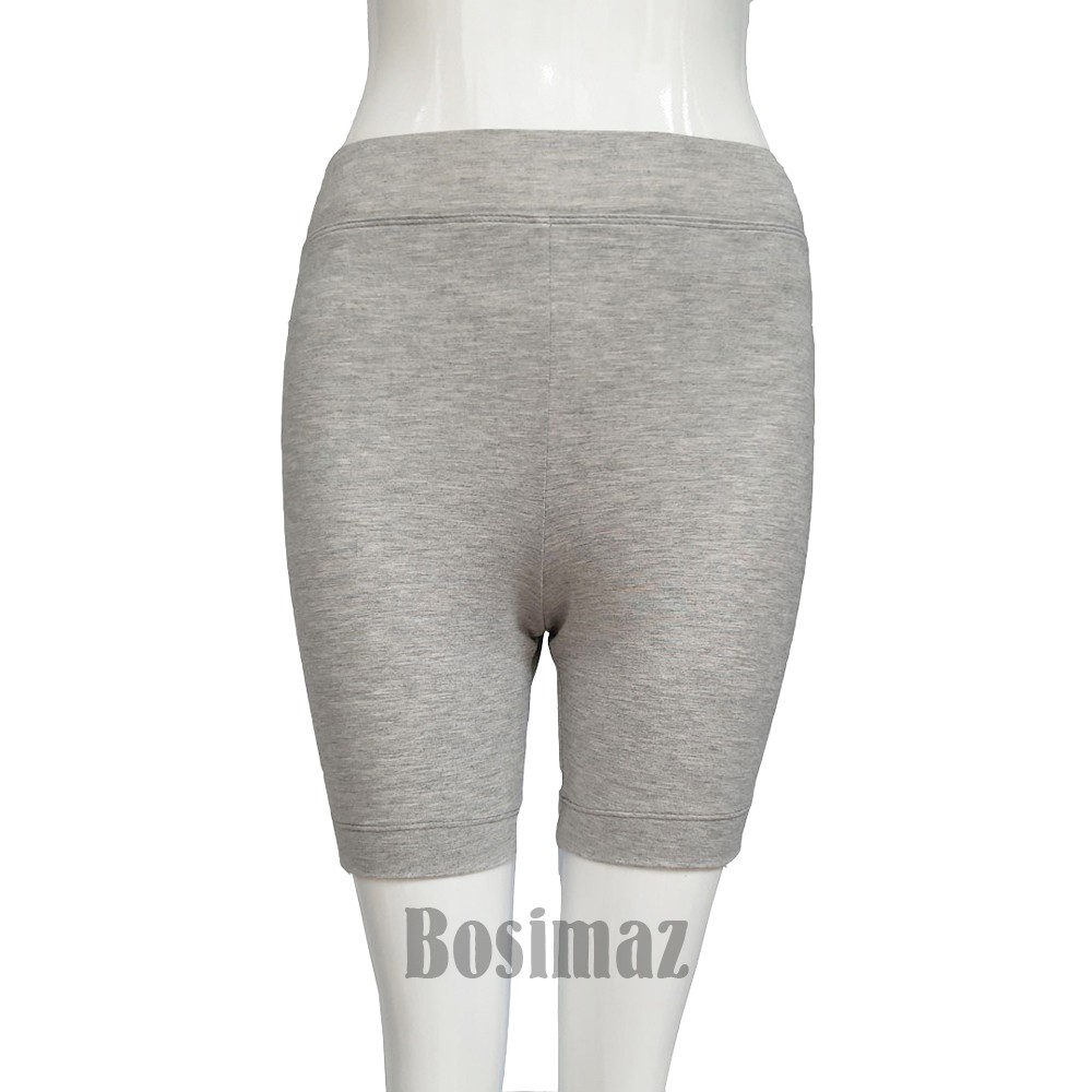 Quần Legging Nữ Bosimaz MS345 đùi không túi màu tiêu xám nhạt cao cấp, thun co giãn 4 chiều, vải đẹp dày, thoáng mát.