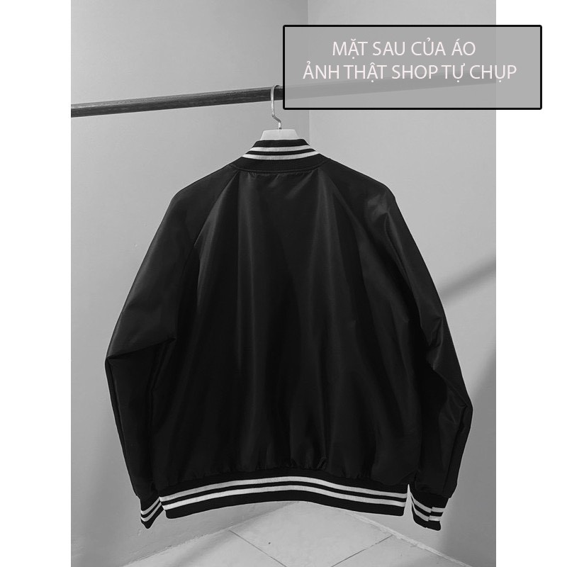 Áo Khoác Bomber Dù Varsity Jacket Nam Nữ MAR.CUS Logo Thêu 2 Lớp