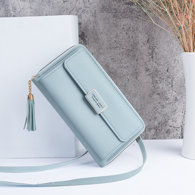 Túi Đeo Vai Đựng Điện Thoại Màu Trơn Đa Năng Thời Trang Dành Cho Nữ