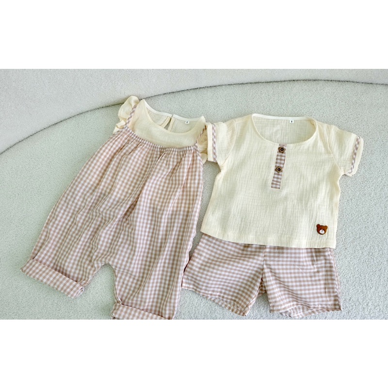 Sét bộ chất liệu cotton Hàn cho bé trai 9-23kg