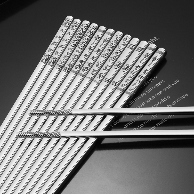 Đôi đũa thép không gỉ 304 chống bỏng thân thiện với môi trường tiện lợi