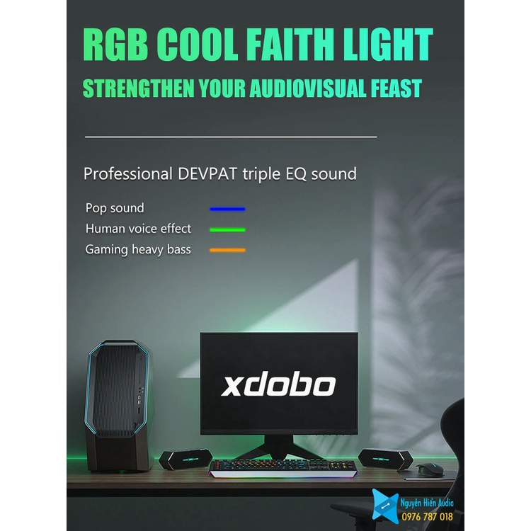 Loa Xdobo Nirvana vỏ nhôm 50w bluetooh 5.0 game 3D stereo
