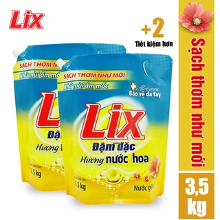 Combo 2 Túi nước giặt Lix Hương Nước Hoa 3.5Kg túi