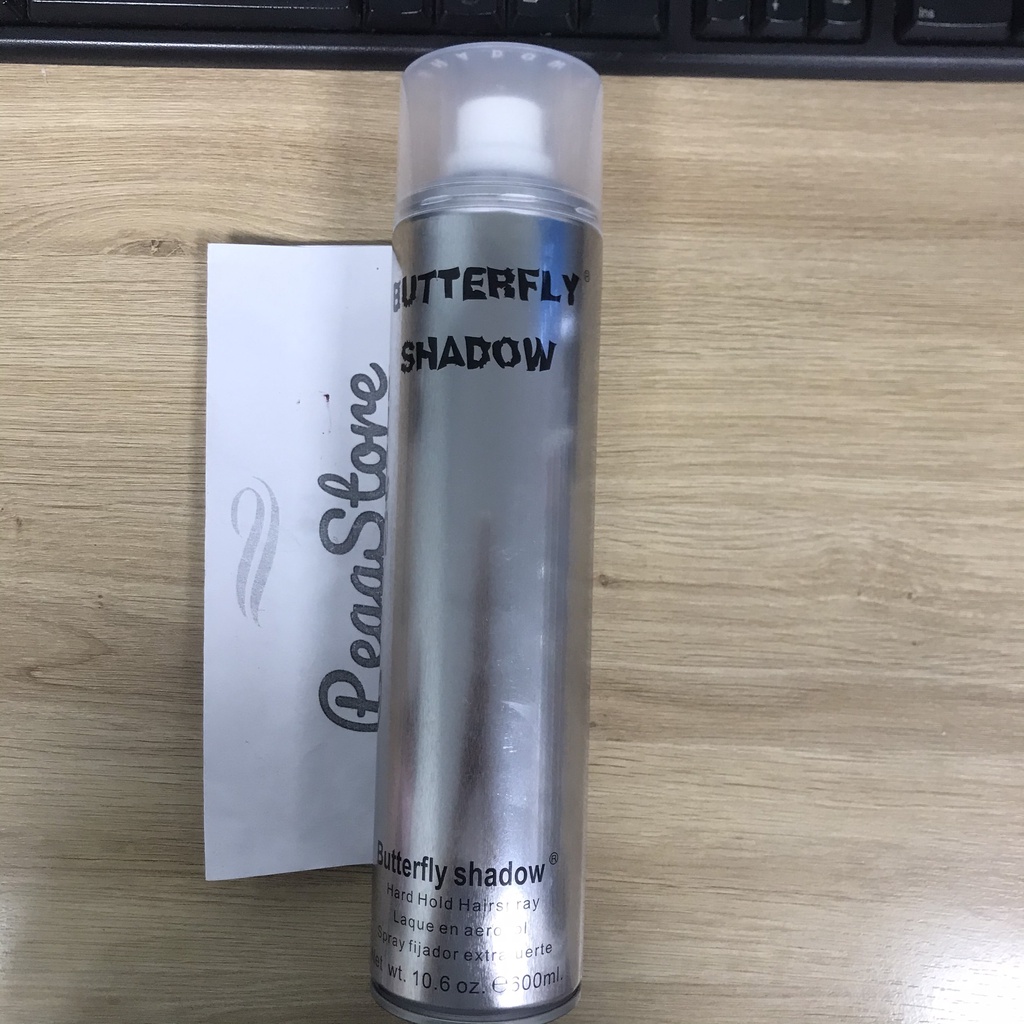 Keo xịt tóc BUTTERFLY - Keo sịt tóc 600ml -Gel xịt tạo kiểu SHADOW Hard Hold Hairspray