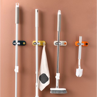 Móc treo chổi cao cấp dán tường, treo cây lau nhà, ô dù có móc treo khăn