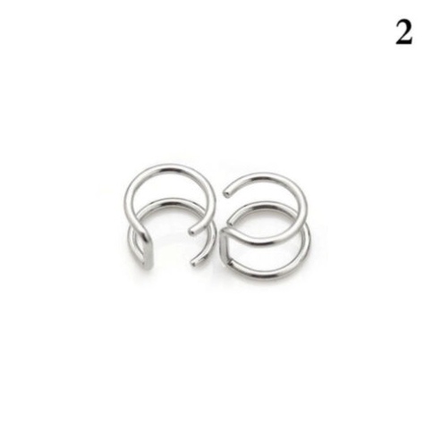 1 Đôi Khuyên Tai Nam Châm Không Xỏ Màu Bạc Hình Giả Variou Z7YX