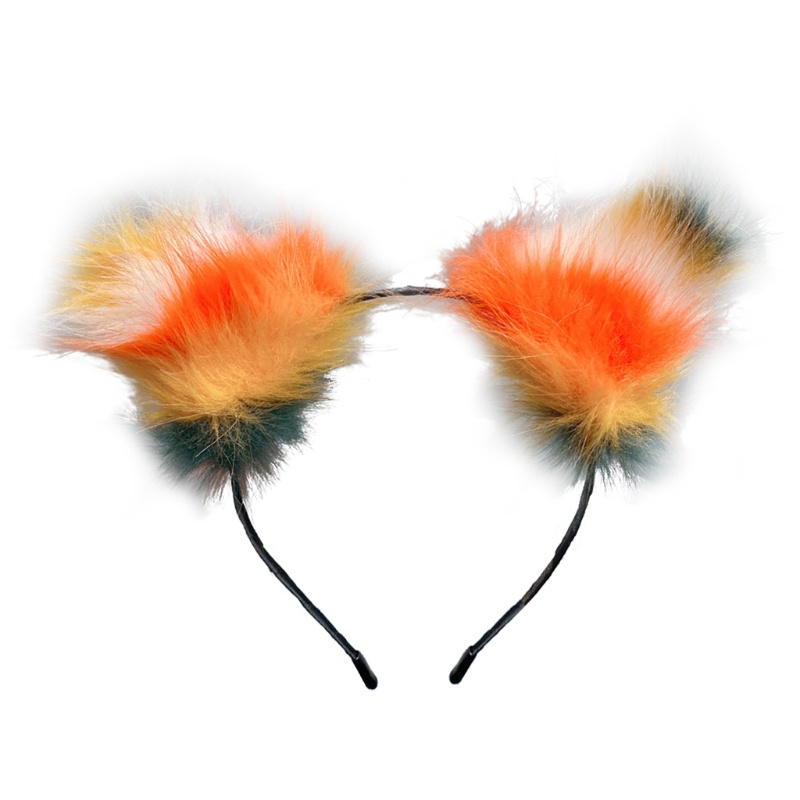 Băng Đô Tai Mèo Phối Lông Hóa Trang Lolita Dễ Thương