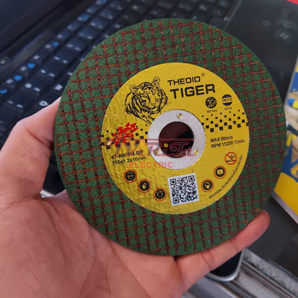 Đá cắt lưỡi cắt sắt Inox TIGER chất lượng cao 105mm