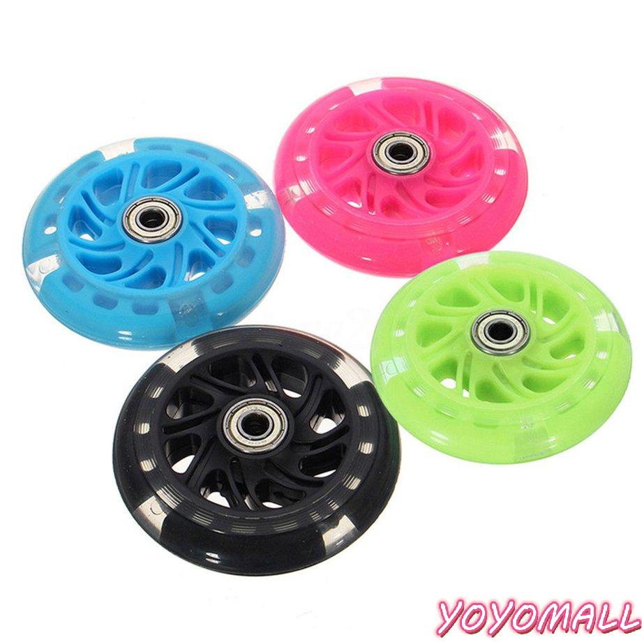 Bánh xe mini 120mm có đèn led nhấp nháy sau lưng cho xe scooter