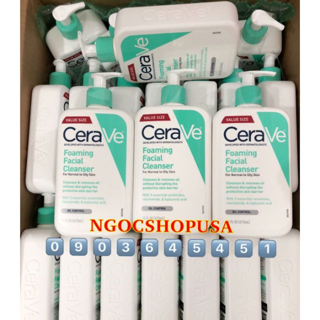 🎉Sữa rửa mặt Cerave Foaming Facial Cleanser cho da dầu