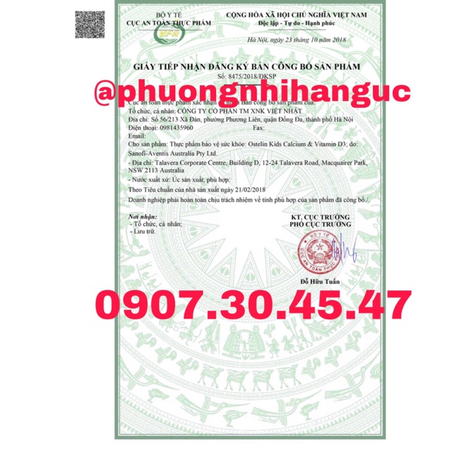 Bill mua tại Úc chuẩn AIR  - viên nhai bổ sung canxi và D3 cho trẻ trên 2 tuổi Ostelin Vitamin D & Calcium Kids