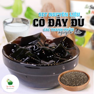 Set chè sương sáo hạt chia cốt dừa 5 vị tự nấu tặng kèm công thức - góc của mẹ