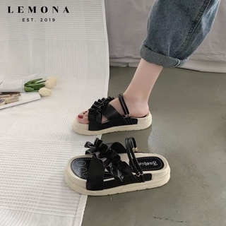 811 | Dép Sandal Quai Bèo Nhún Độn Đế Bánh Mì Cực Êm Nữ Tính, Dép Đi Biên Xinh Xắn