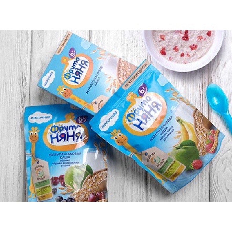 {Date mới}Bột ăn dặm Fruto nội địa Nga thơm ngon tự nhiên, gói 200g