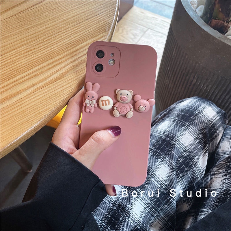 Ốp điện thoại họa tiết gấu thích hợp cho IPhone 11 12 13 Pro Max 5 6 6s Plus 7 8 Se 2020 Plus Xr XsMax