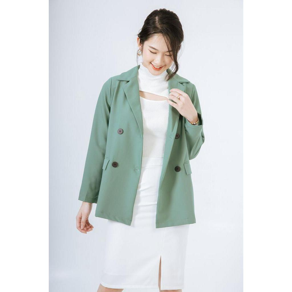 Áo Blazer Nữ 𝐂𝐂𝐇𝐀𝐓 2 Lớp Kèm Nắp Túi Trước Dáng Suông Phong Cách Trẻ Trung Thanh Lịch 10EDS0008ST | BigBuy360 - bigbuy360.vn