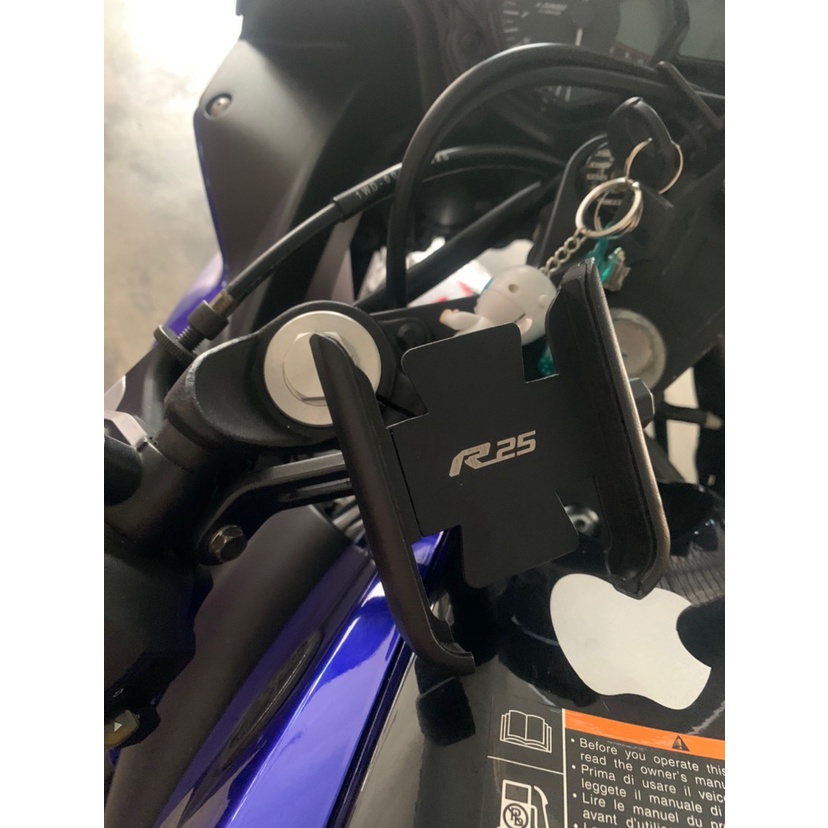 Giá Đỡ Điện Thoại Di Động Bằng Hợp Kim Nhôm Gắn Xe Đạp Mô Tô yamaha yzf r15 v3 v2 v1 yzf r25
