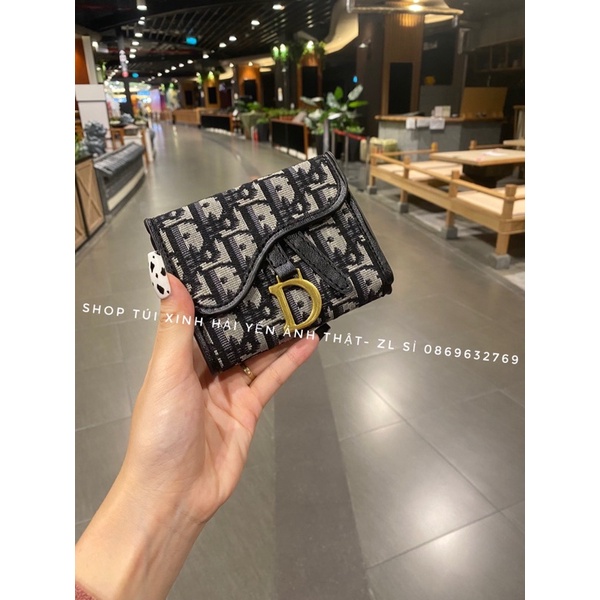 Ví gấp cầm tay đior nhỏ gọn thời trang( ảnh thật cam kết như hình) hàng full box