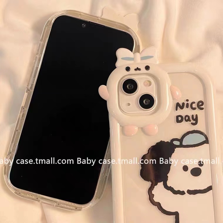 Ốp Điện Thoại Dẻo Trong Suốt Họa Tiết Hoạt Hình Gấu / Chó Yugui Dễ Thương Chống Sốc Cho iPhone 13 12 11 Pro Max