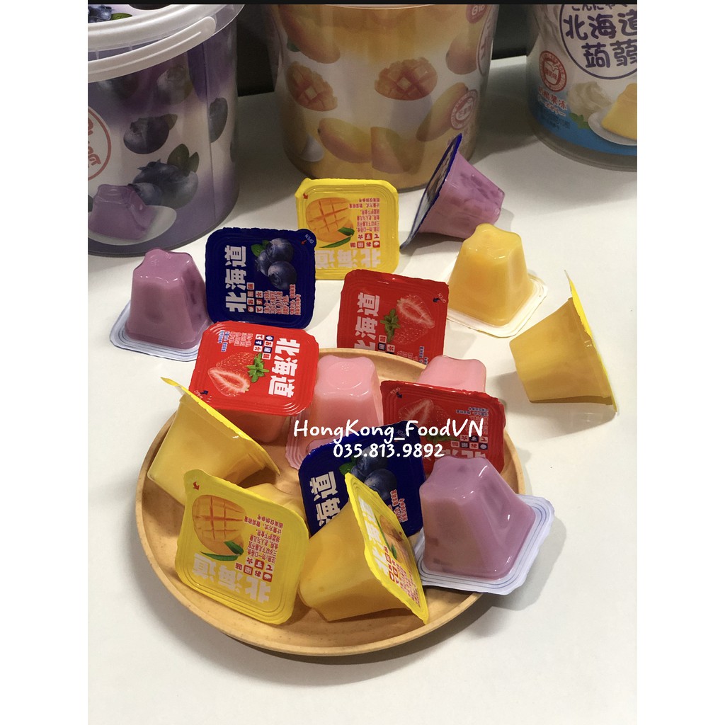 (SALE Sỉ/L) Sữa Chua Thạch Hoa Quả - Xô 15 Cái | Ăn vặt Hongkong Food
