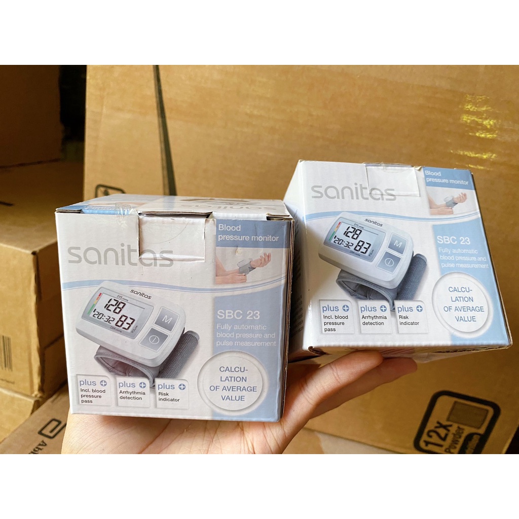 Máy đo huyết áp Sanitas dùng cho cổ tay hàng chính hãng 100%