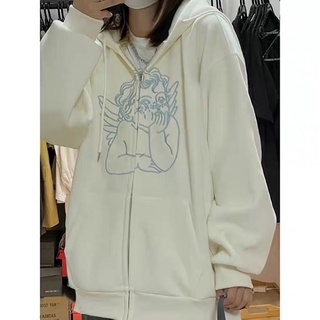 Áo hoodie zip thiên thần