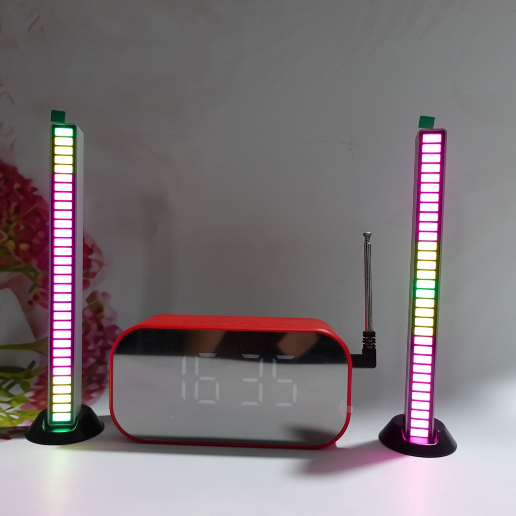Thanh Đèn LED RGB Nháy Theo Nhạc Máy Tính, 32 Hạt Màu Cảm Ứng Âm Thanh-T0107