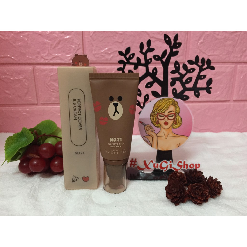 Kem nền Missha Perfect Cover BB Cream Line Friends Edition