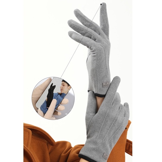 Găng tay mềm mịn giữ ấm - chống nắng hỗ trợ màn hình cảm ứng