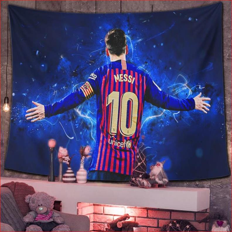 Leonel Messi Tranh vải treo tường Cầu Thủ Bóng Đá 10  thảm decor TRANG TRÍ,phòng khách, phòng ngủ.