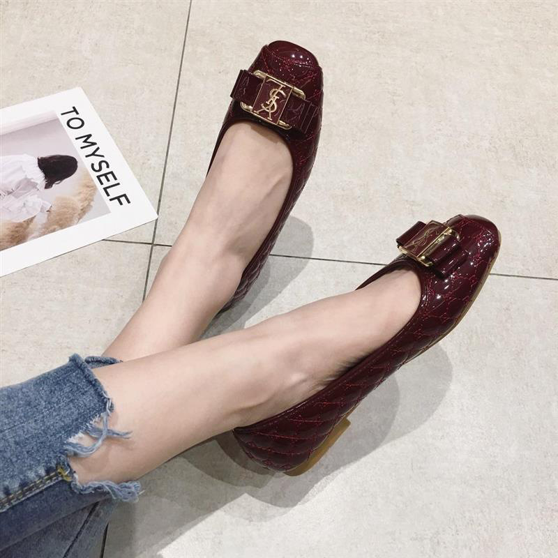 Giày Búp Bê Mũi Vuông Phong Cách Hàn Quốc Thanh Lịch Dành Cho Nữ