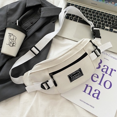 Túi xách nữ - - Túi bao tử có chữ Fashion kiểu dáng thể thao phù hợp cho cả nam và nữ