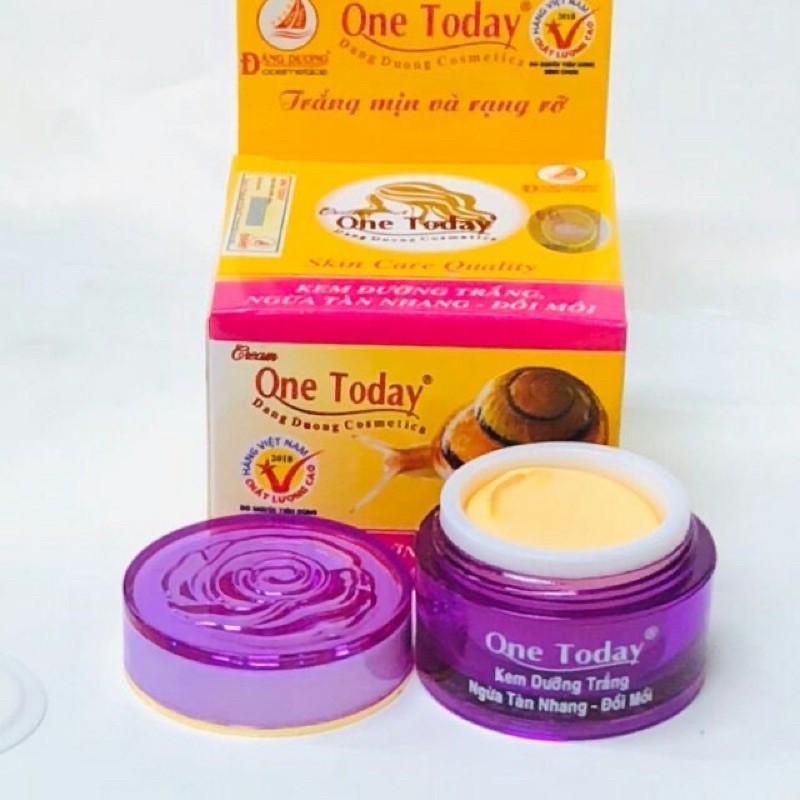 Kem Mặt Trắng Da, Ngừa Nám Mụn One Today Ốc Sên Tím 10g