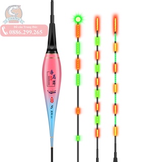 Phao đài câu cá ban đêm Cảm Ứng Đổi Màu khi cá cắn Nano cao cấp