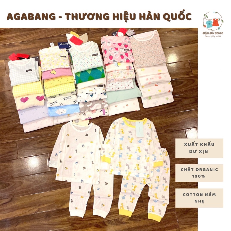 Bộ dài tay Bé trai Bé gái chất len tăm Allo&amp;Lugh Alfonso Hàn Quốc size 7 -21kg - Bộ quần áo thu đông xuất dư xịn