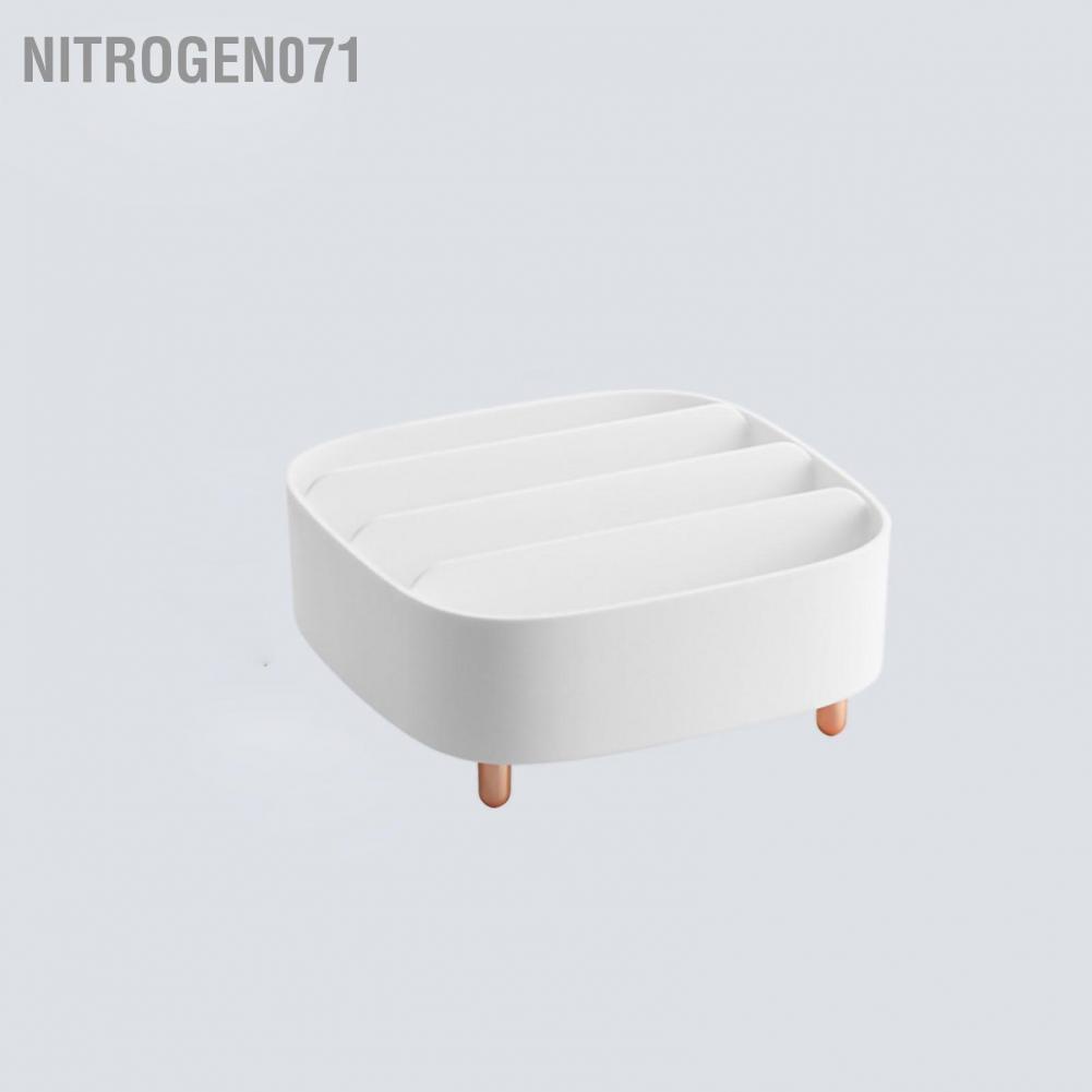 Nitrogen071 hộp đựng mỹ phẩm Bộ tổ chức lưu trữ mỹ phẩm Máy tính để bàn Giá đỡ trang điểm có thể điều chỉnh đa năng cho Son môi bóng mắt