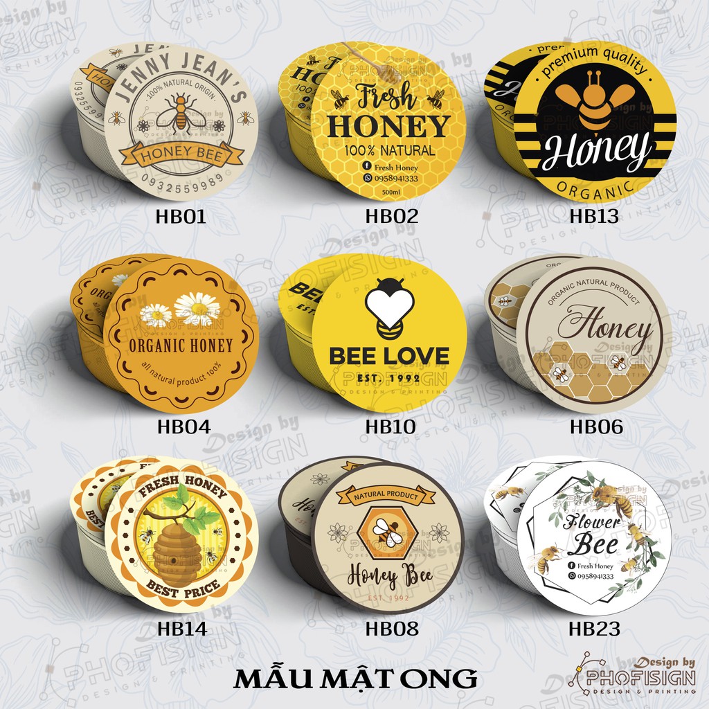 In tem Mật Ong - In tem nhãn decal giấy A4 theo yêu cầu