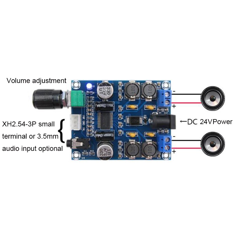 1 Mạch Khuếch Đại Công Suất Âm Thanh Kỹ Thuật Số XH-M312 TPA3118D2 45W * 2
