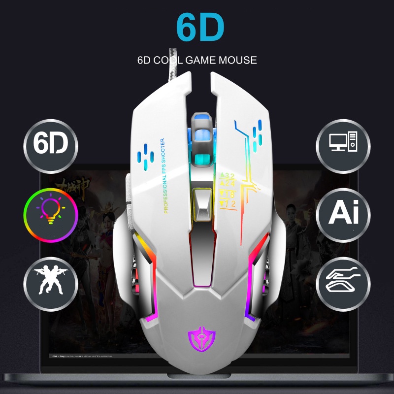 Chuột Chơi Game Có Dây Gamming T007 E-SPORTSTHE GAME MOUSE