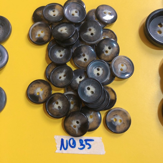 Combo nút áo,cúc áo,khuy áo xám đen vân trong N032-N036